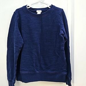 Youth Medium navy crew sweatshirt